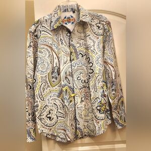 Robert Graham Men's Multi Paisley Print, Tailored Fit Shirt
